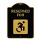 Signmission Designer Series-Reserved For With Accessible Symbol Heavy-Gauge Aluminum, 24" x 18", BG-1824-9908 A-DES-BG-1824-9908 - alternate 1
